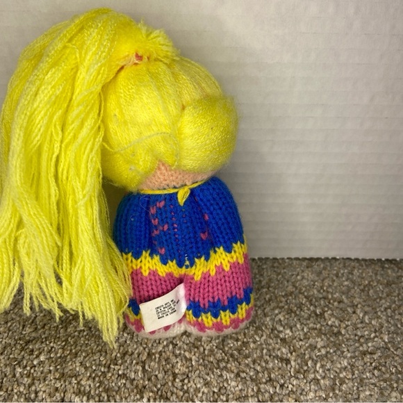 Vintage Creata Knit Doll Plush Knitted Blond Girl Stuffed 1988 - Picture 3 of 7
